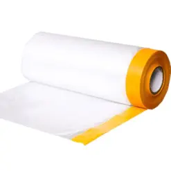 Masking Film Paint Cover - Pre-Taped Plastic Drop Cloth
